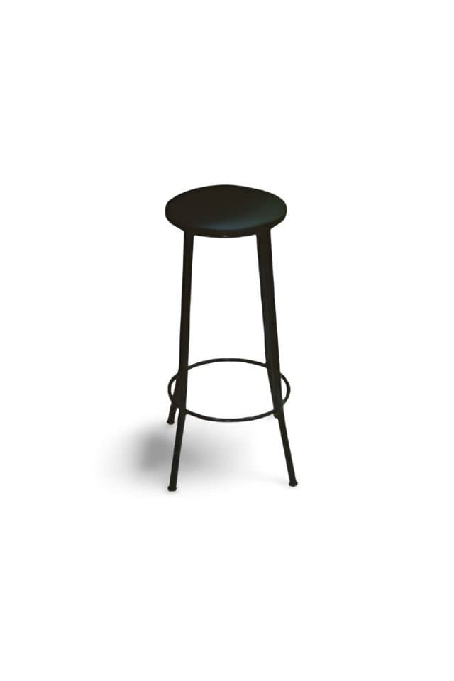 Banqueta Fixa com Assento Estofado